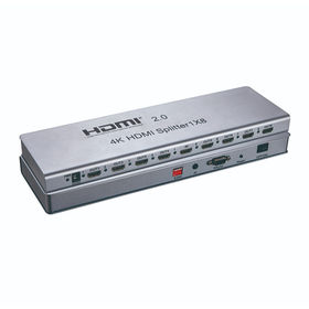 Manufacturer 8 port HDMI Splitter 1x8 V2.0 audio/ video amplifier HDMI Splitter 1 in 8 out